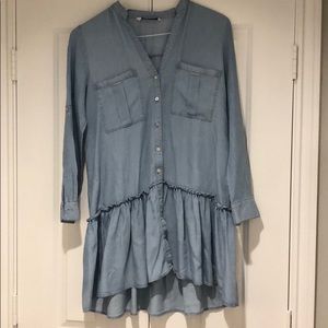 Zara Light Blue Mini Dress